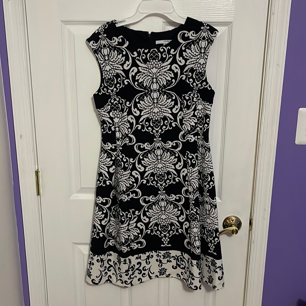 Black and White Sleeveless Dress